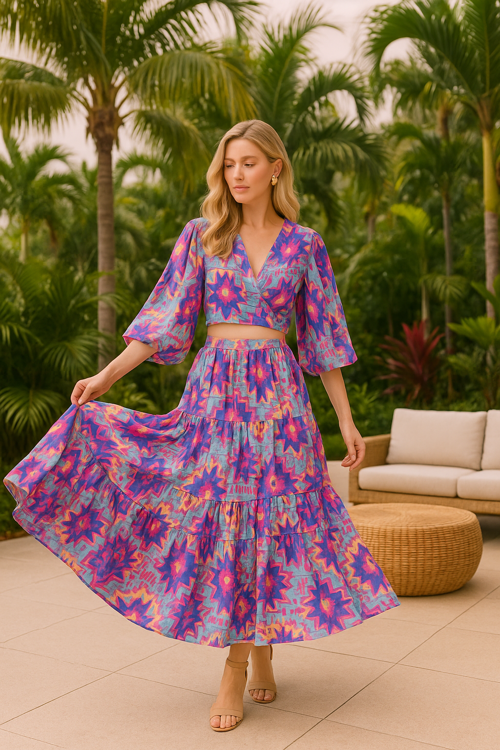 Jessica Maxi skirt in Purple