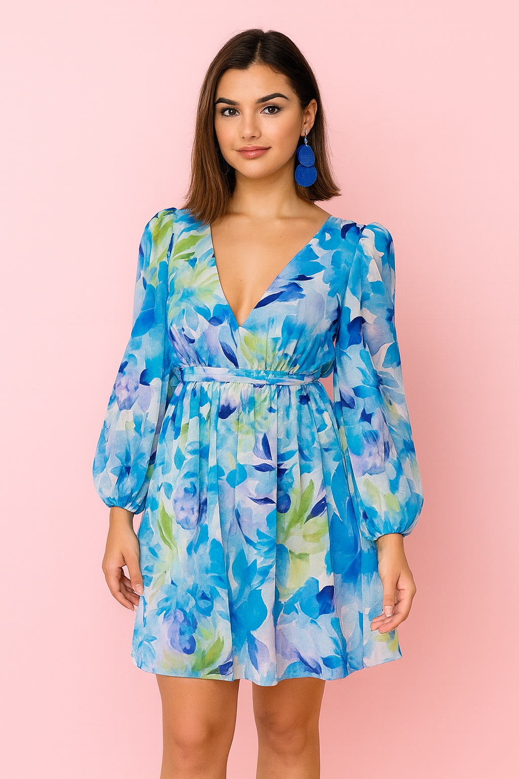 Kaitlyn cutout floral print dress