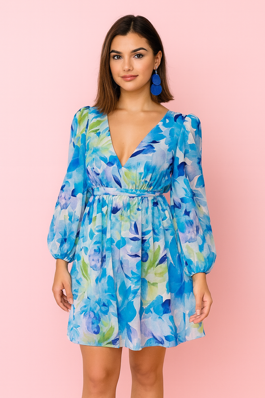 Kaitlyn cutout floral print dress
