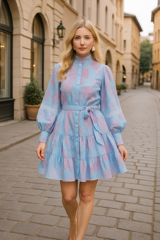 Ruby blue print dress