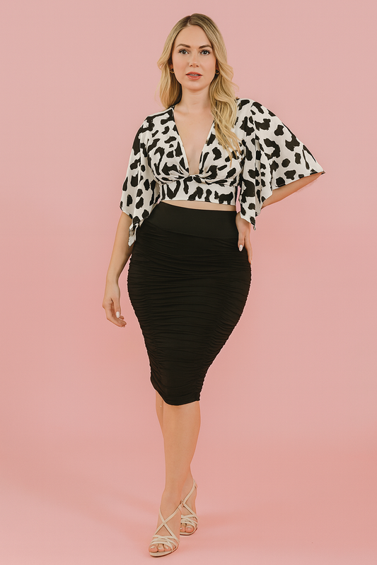 Ruby animal print crop top