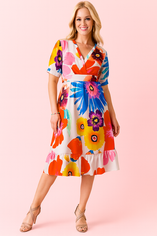 Georgia paisley blue and white cut out back tie in the maxi