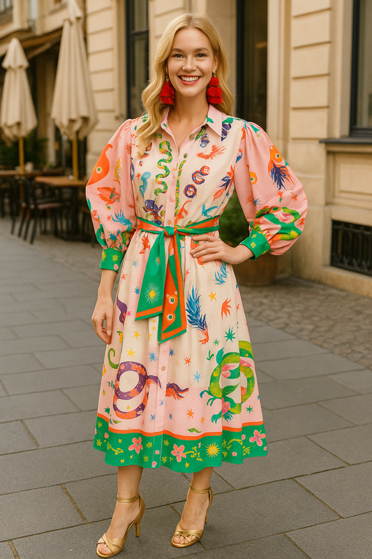 Grace Vintage maxi dress in print