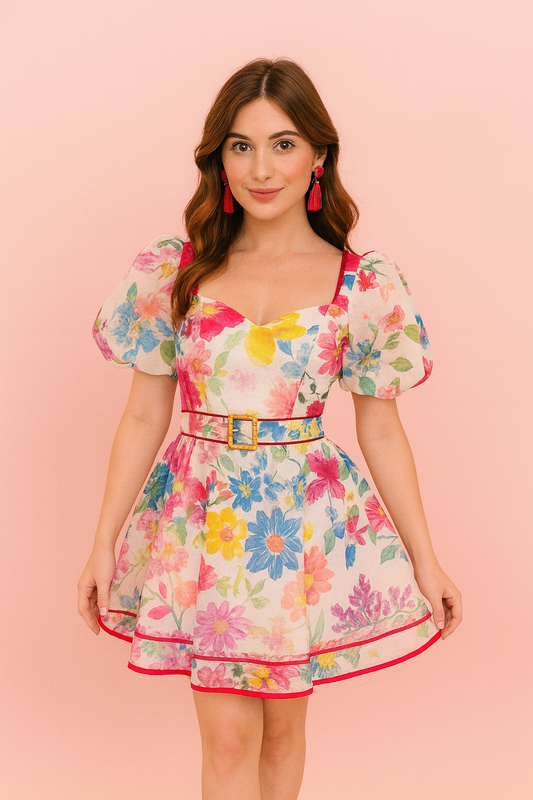 Angela short floral sprint dress