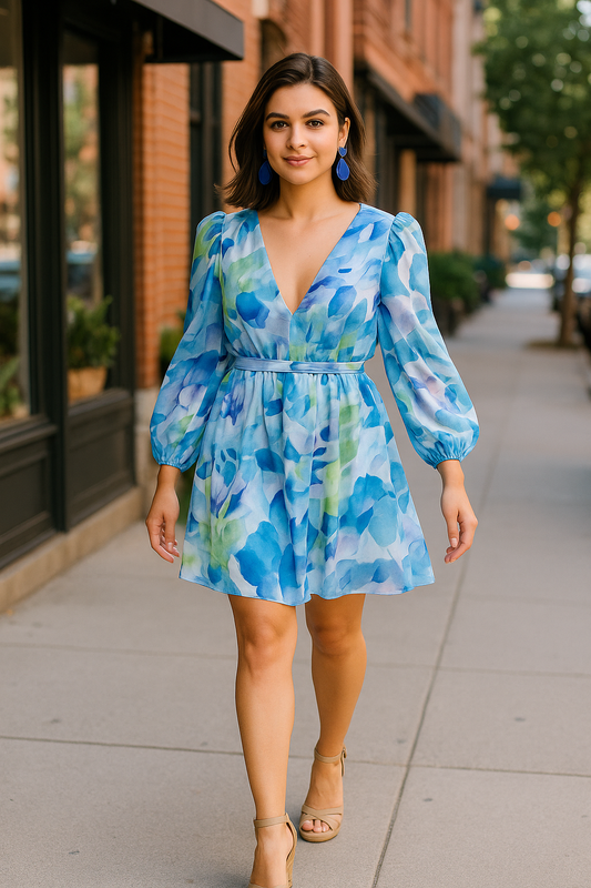 Kaitlyn cutout floral print dress
