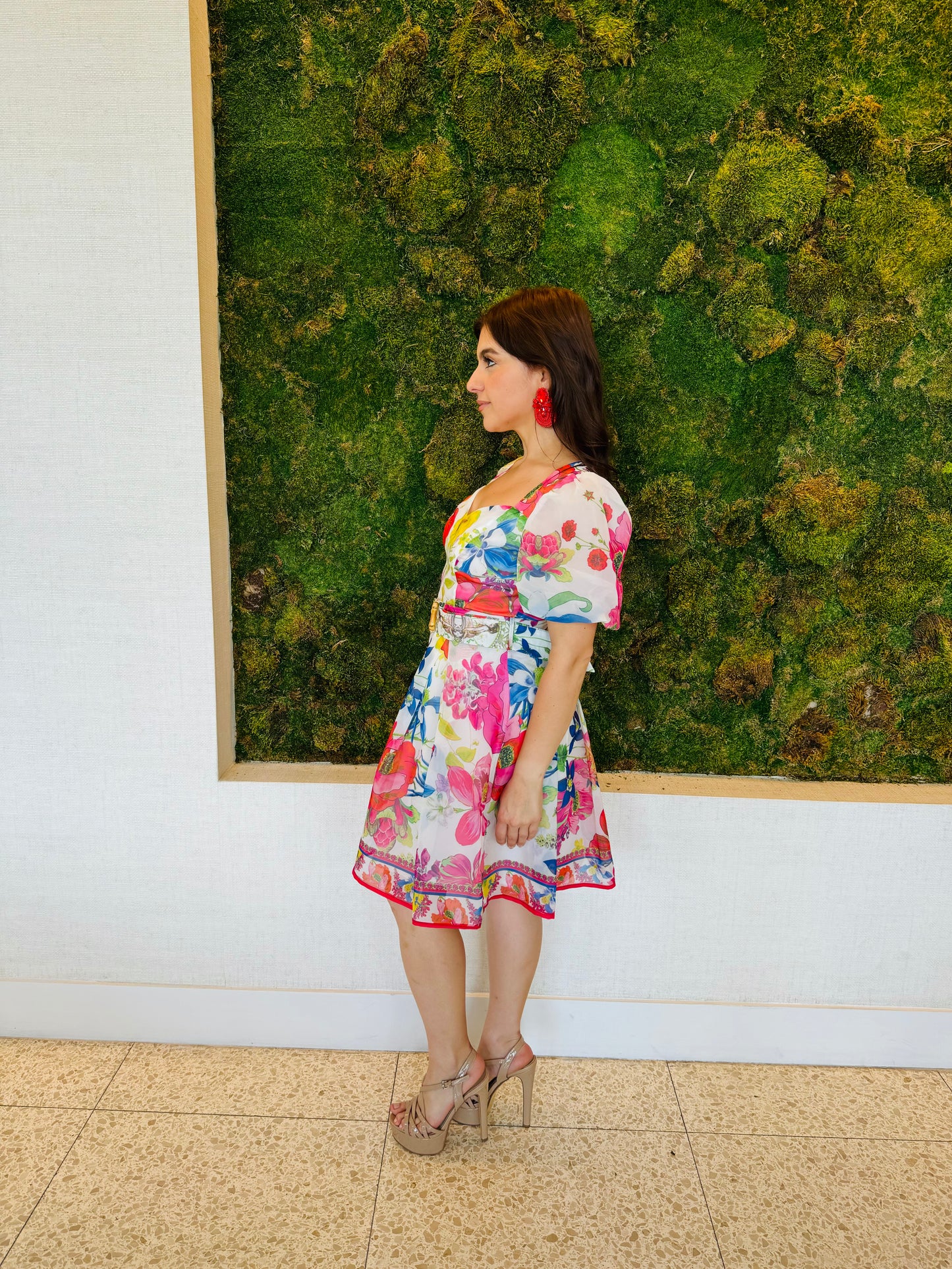 Angela short floral sprint dress