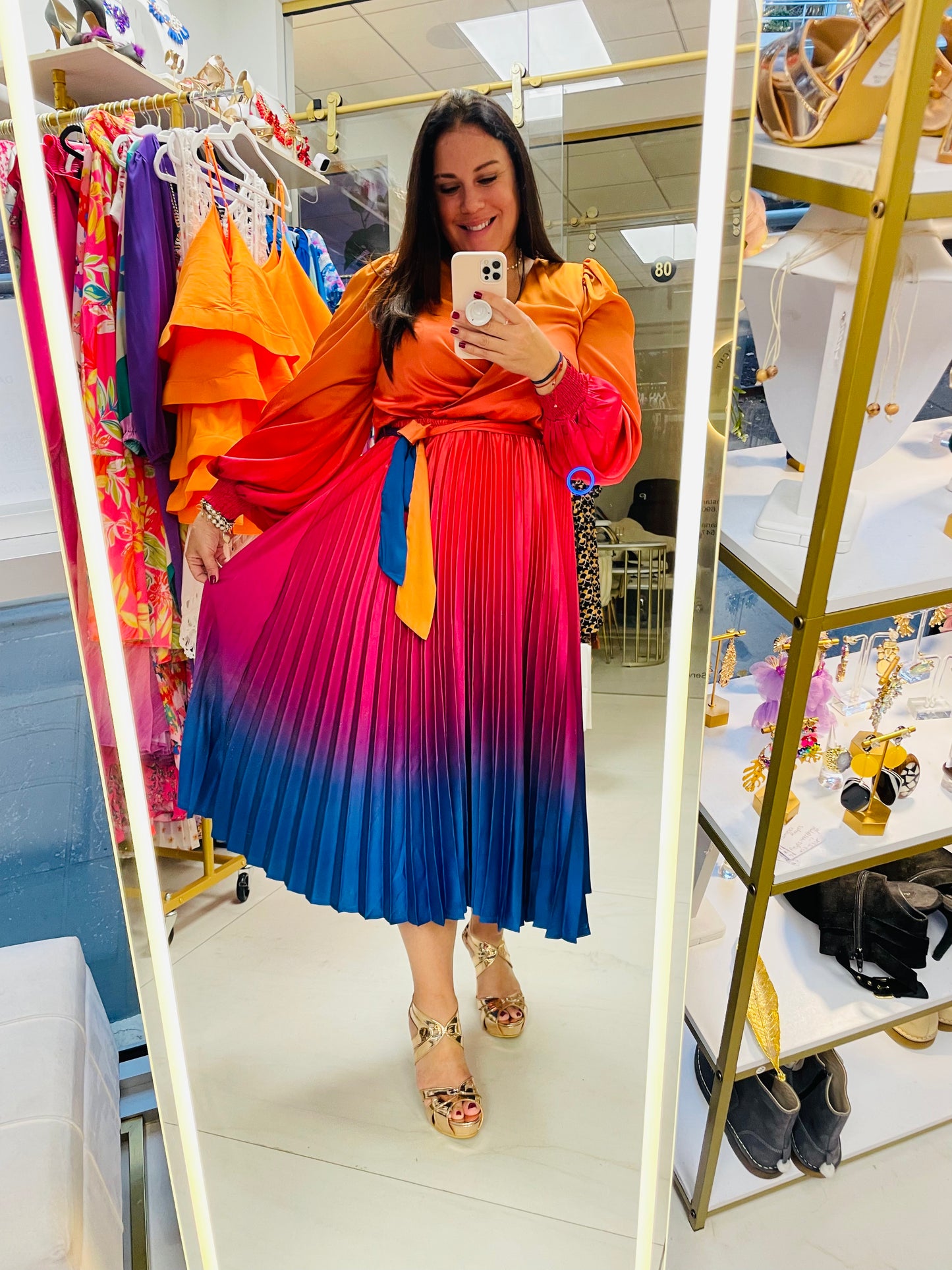 Mimi Ombre wrap dress