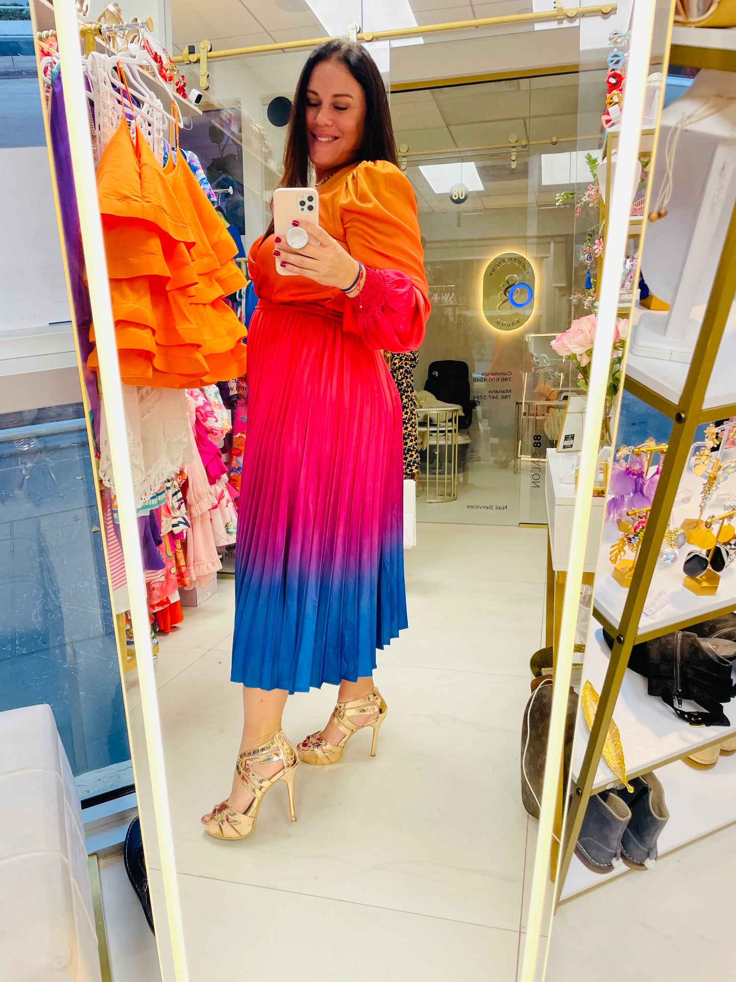 Mimi Ombre wrap dress