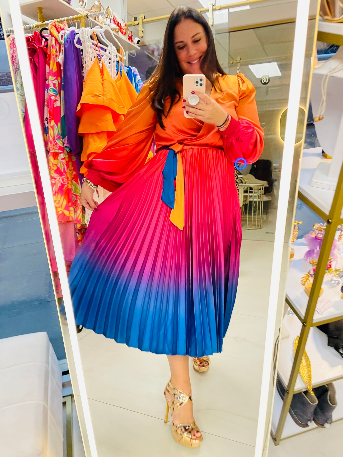 Mimi Ombre wrap dress