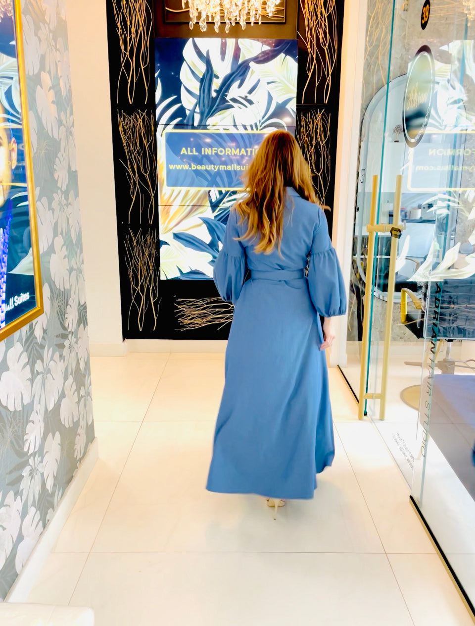 Marillyne Denim Maxi dress