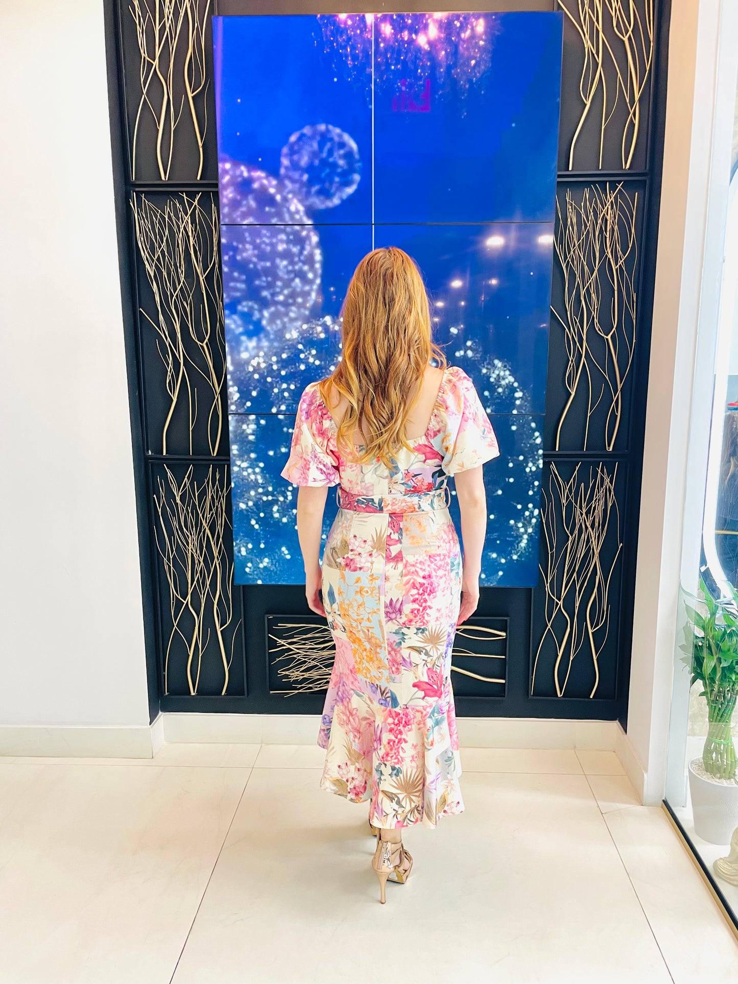 Aurora bodycon floral dress