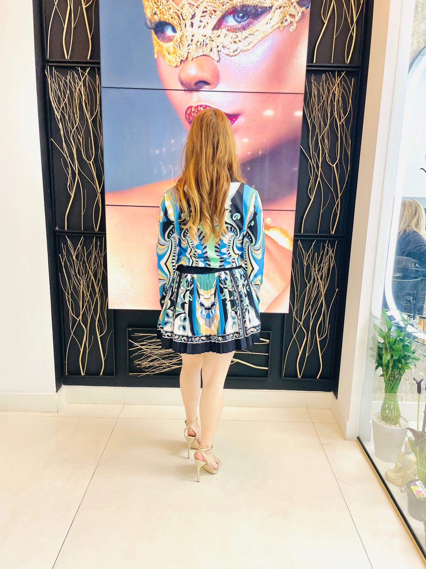 Eleanor Blouse in black print