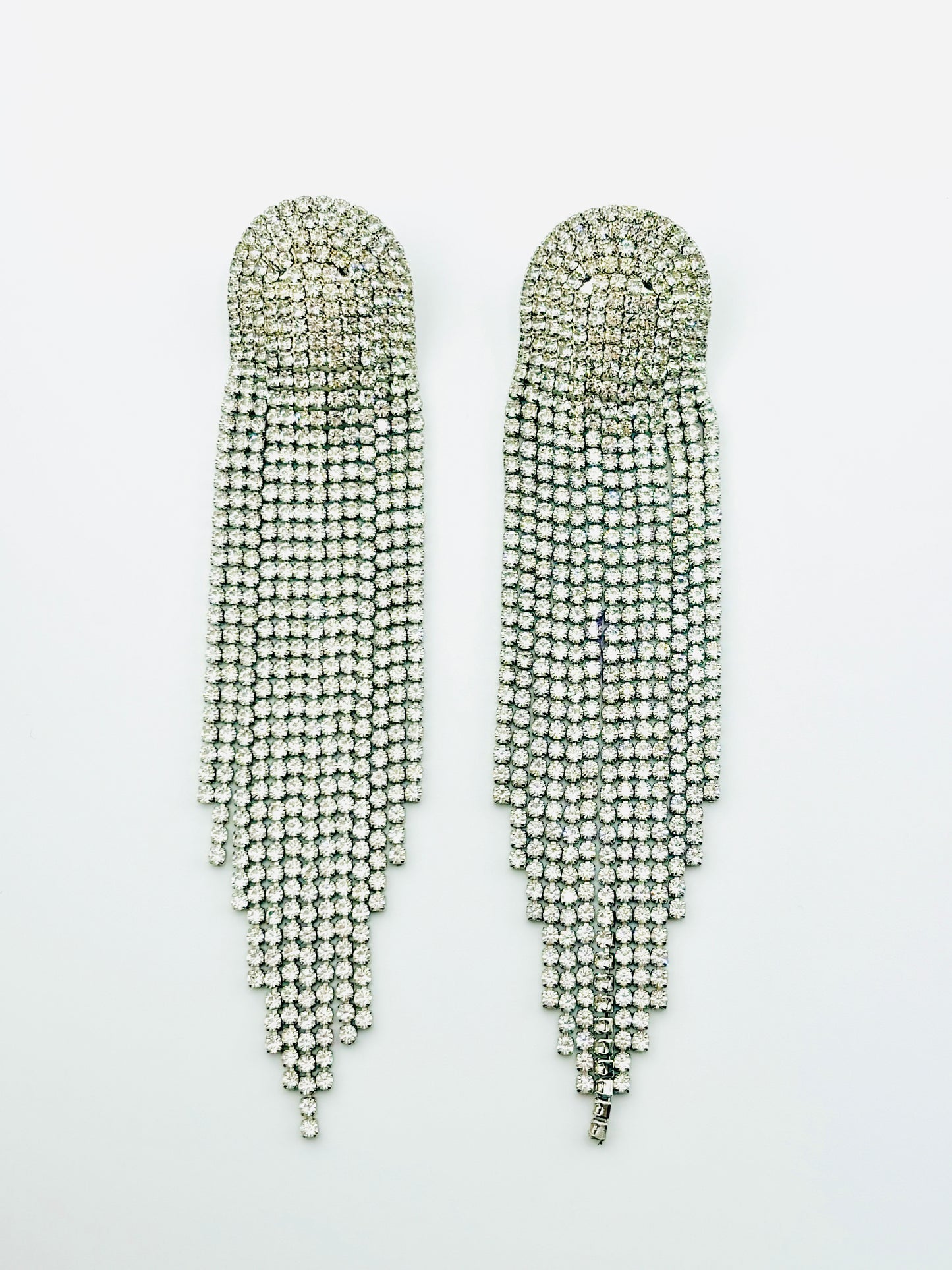 Catalina silver rhinestone drop earrings