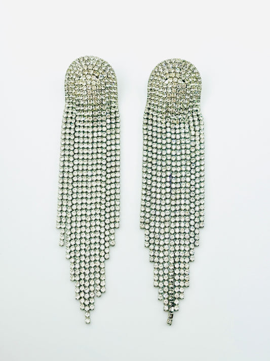 Catalina silver rhinestone drop earrings