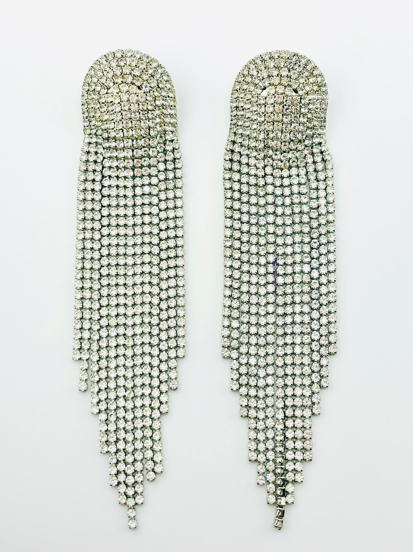 Catalina silver rhinestone drop earrings