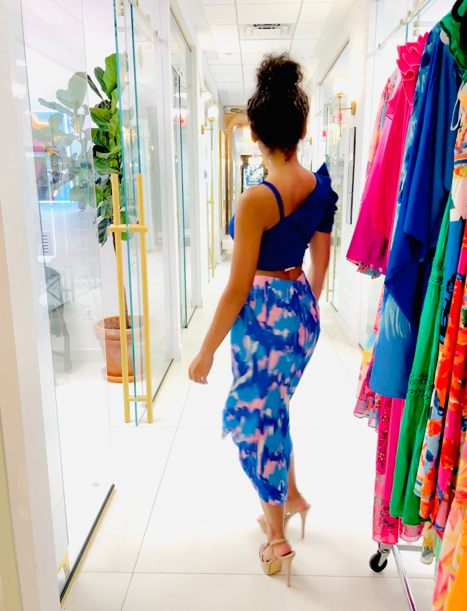 Sky Blue Pencil Skirt