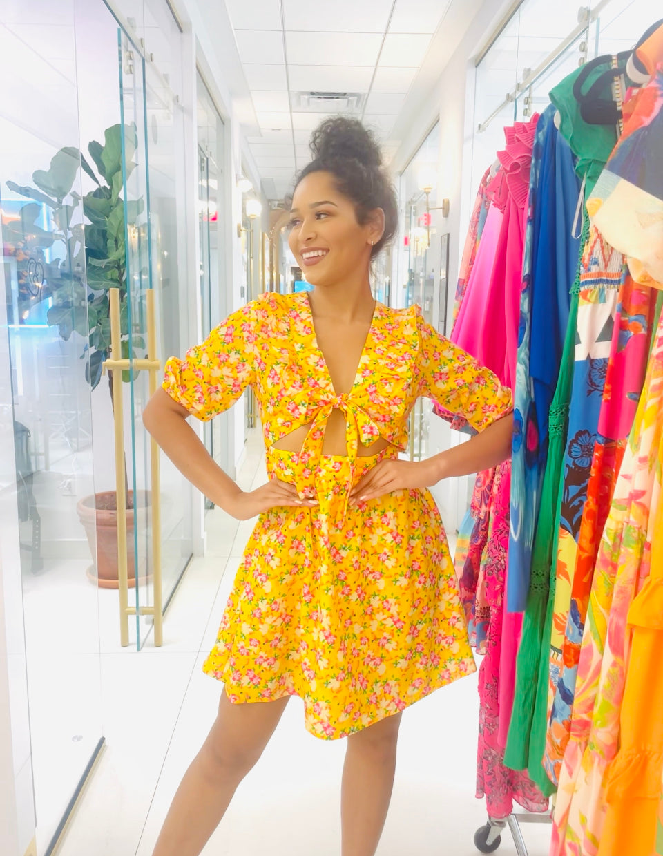 Clara yellow dress