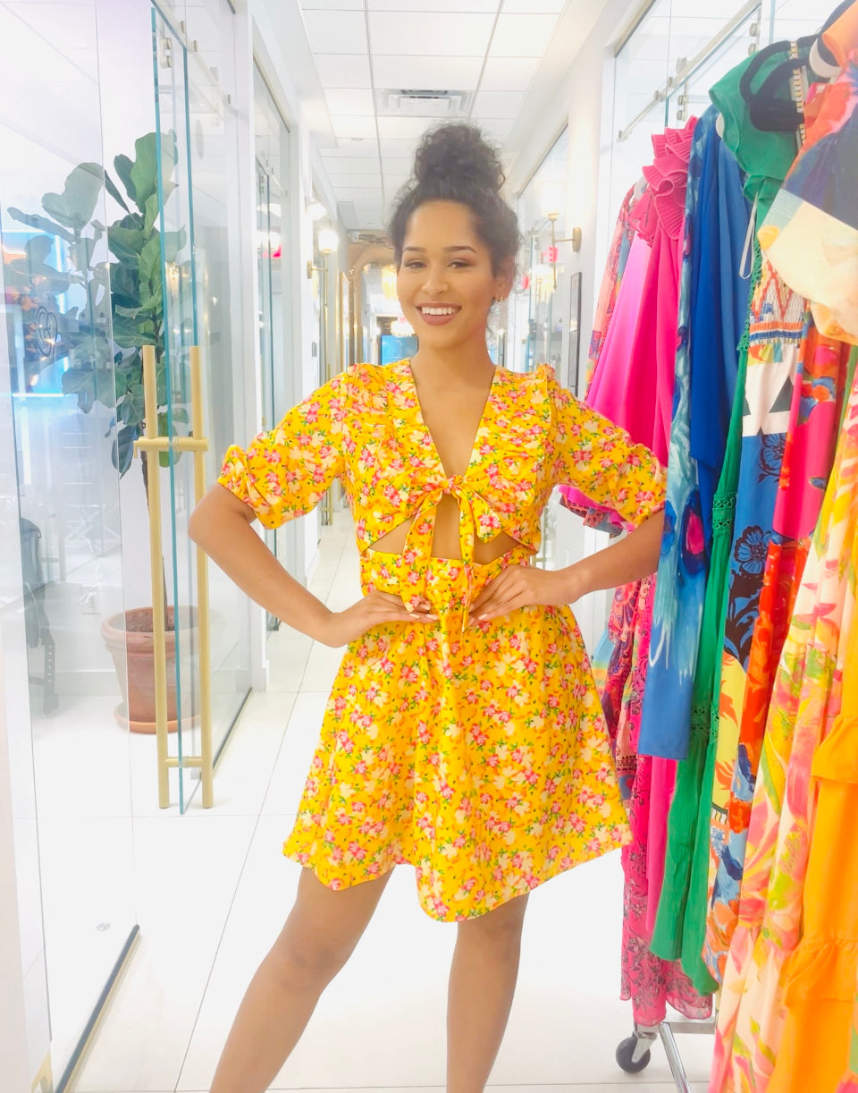 Clara yellow dress
