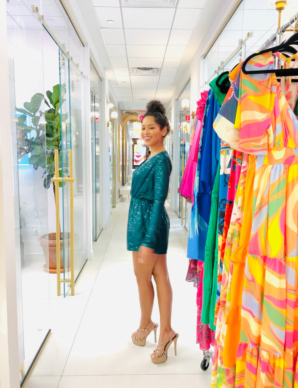 Daniella Green Sequins Romper