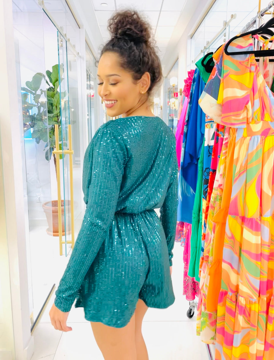 Daniella Green Sequins Romper