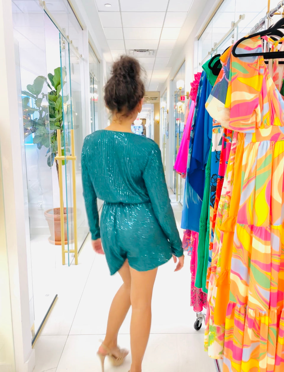 Daniella Green Sequins Romper