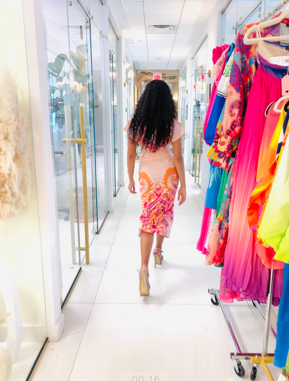 Bethany Maxi Dress in Pink print