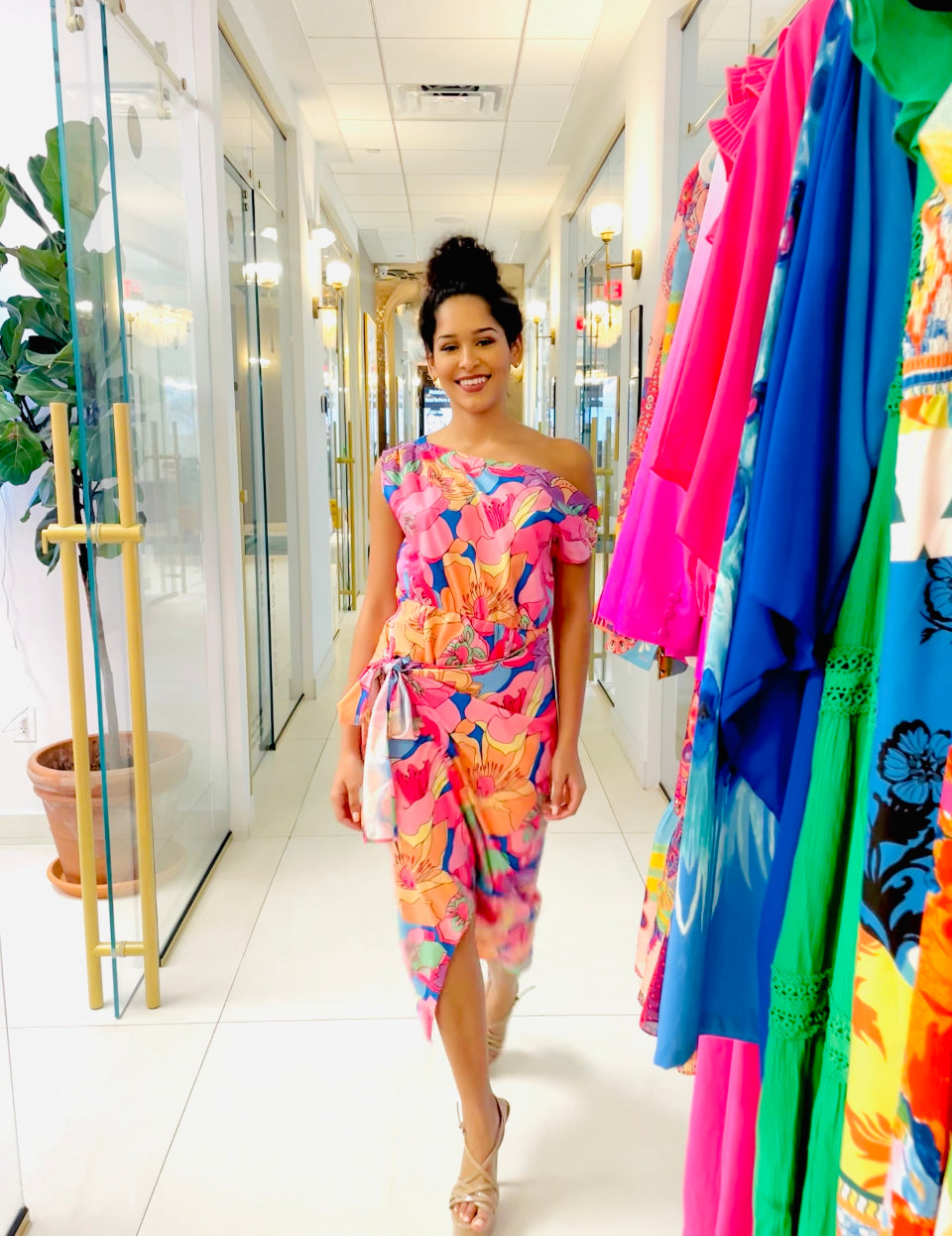 Avery dress in print print