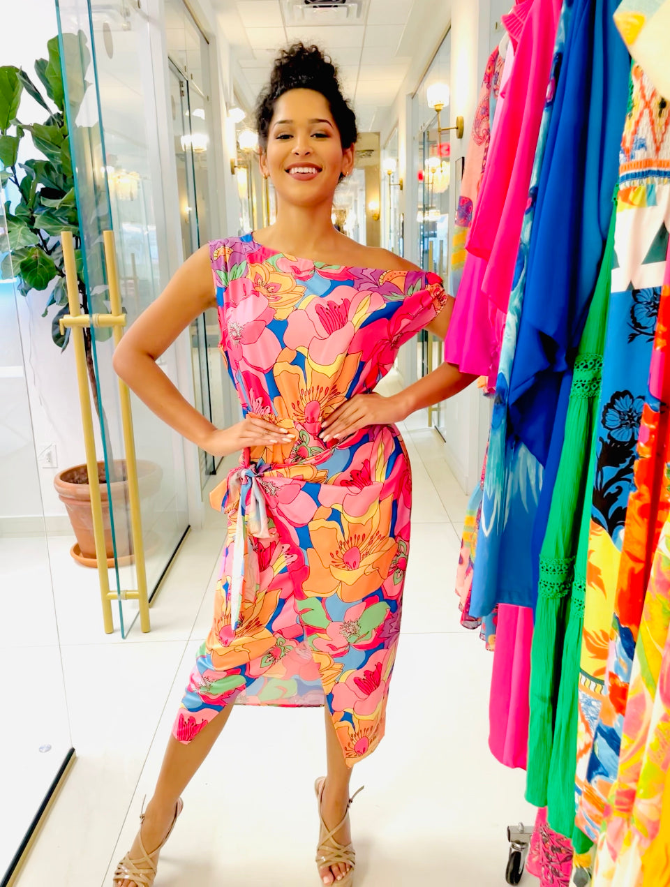 Avery dress in print print