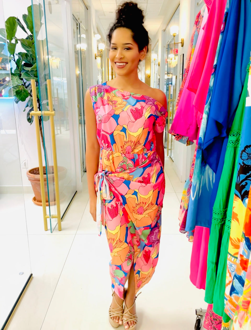 Avery dress in print print