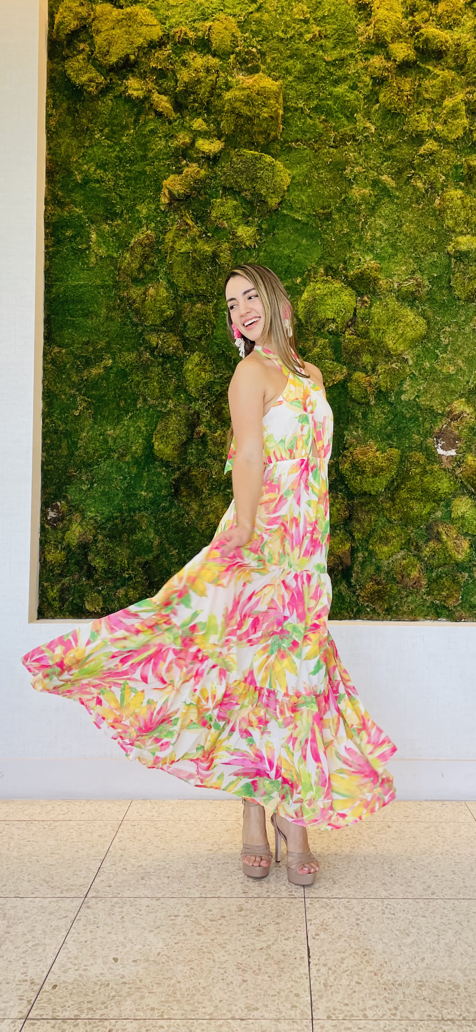Amaya Maxi dress in tropical print