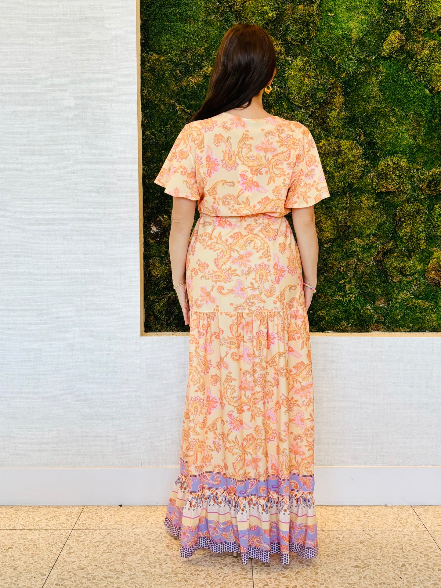 Jennifer brand and coral paisley print