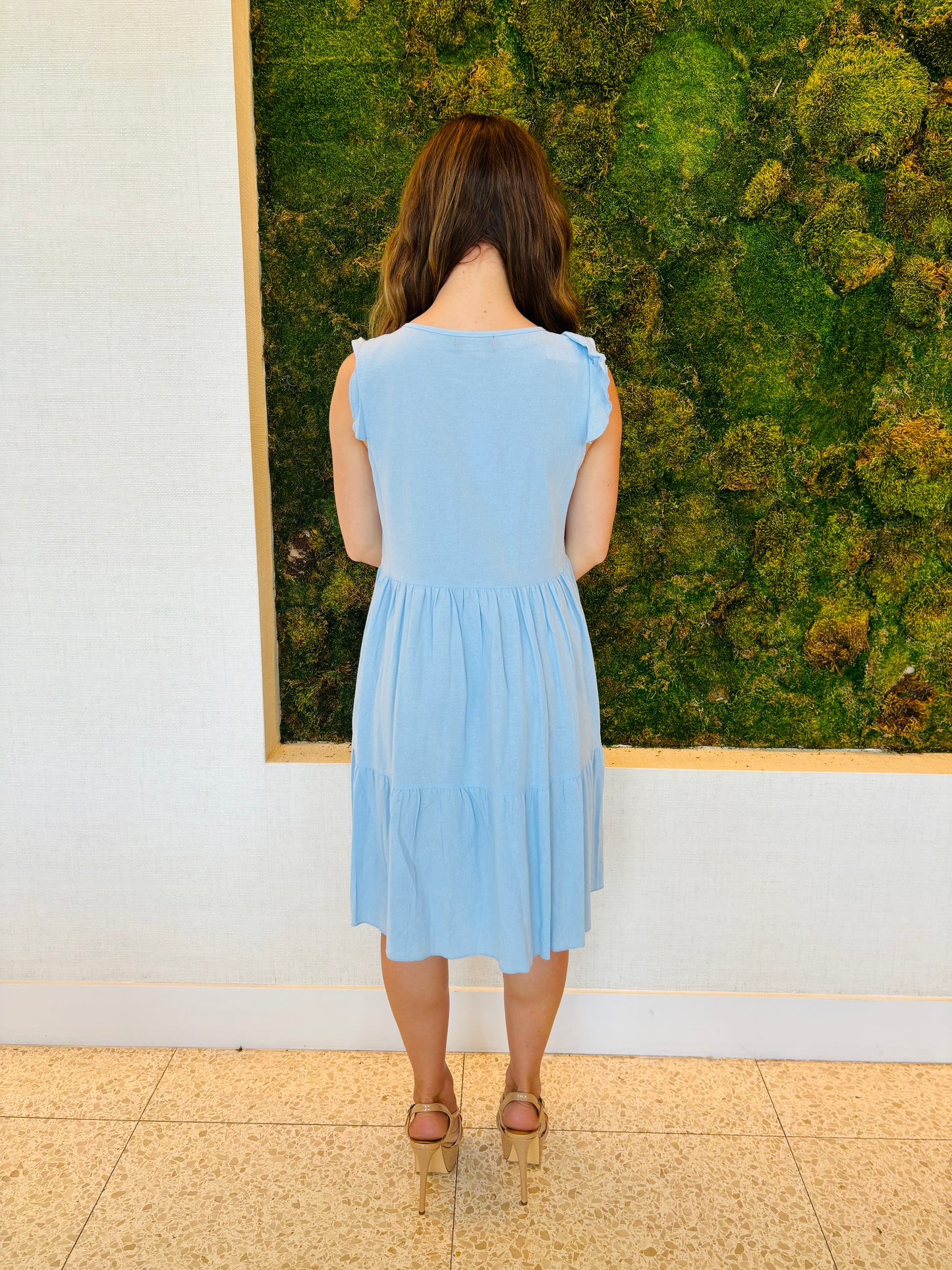 Jasmine blue cotton sundress