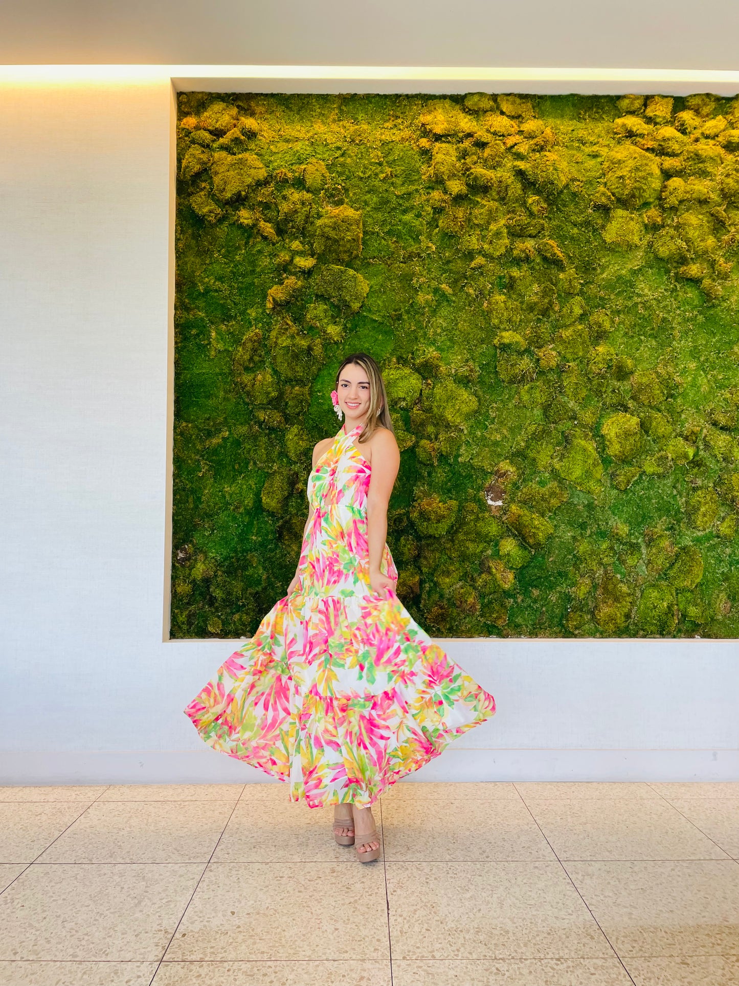 Amaya Maxi dress in tropical print