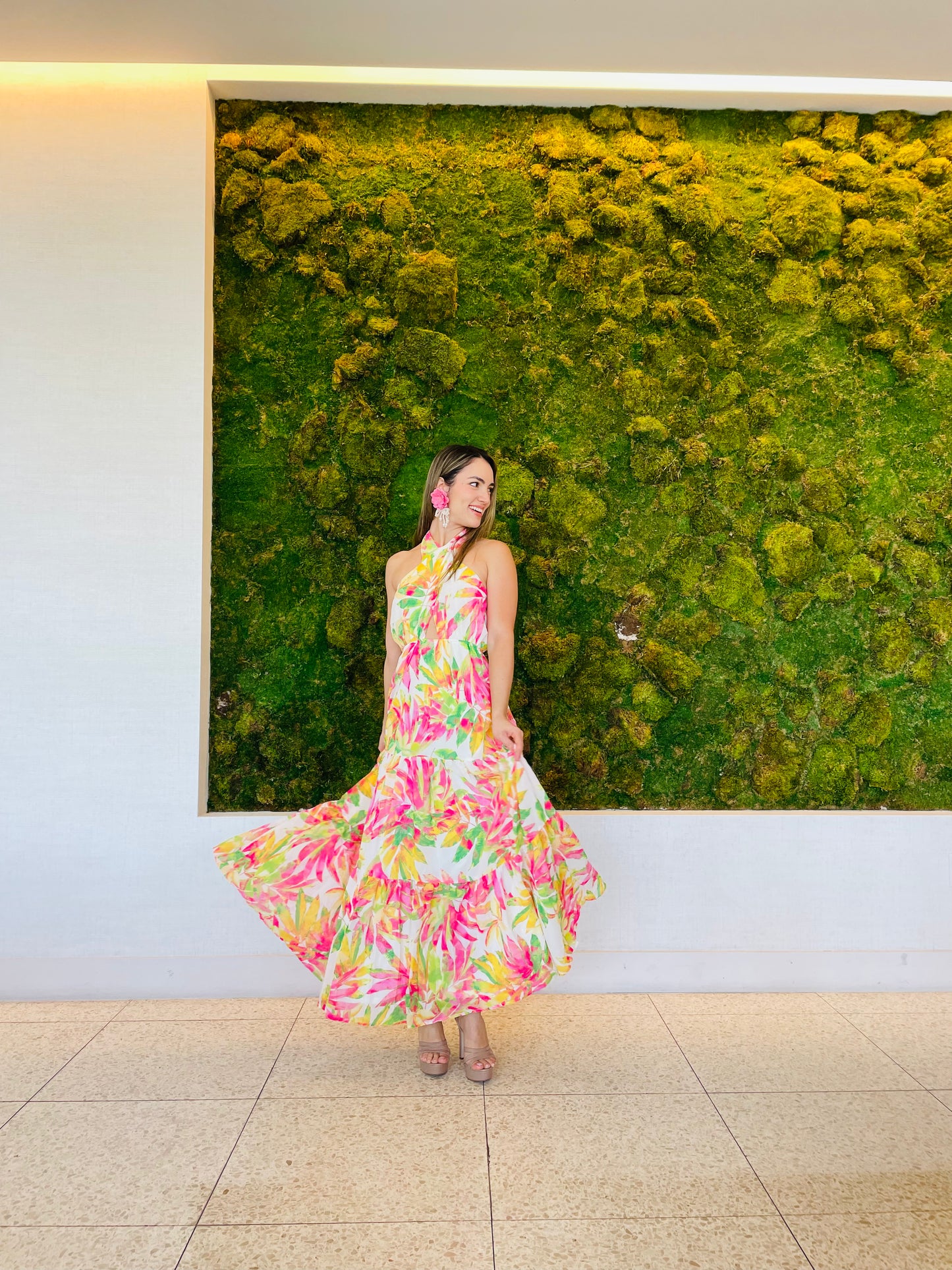 Amaya Maxi dress in tropical print