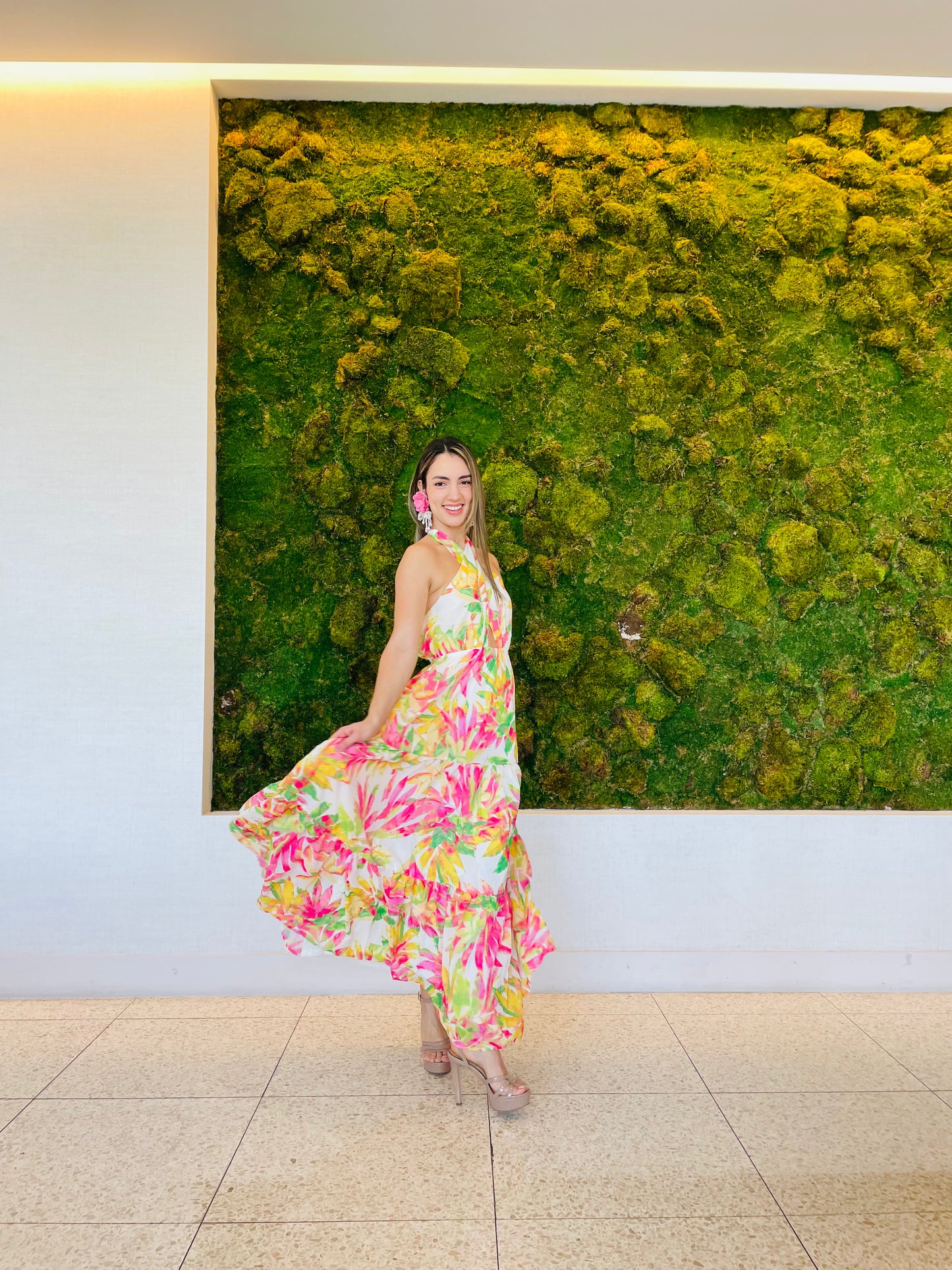 Amaya Maxi dress in tropical print