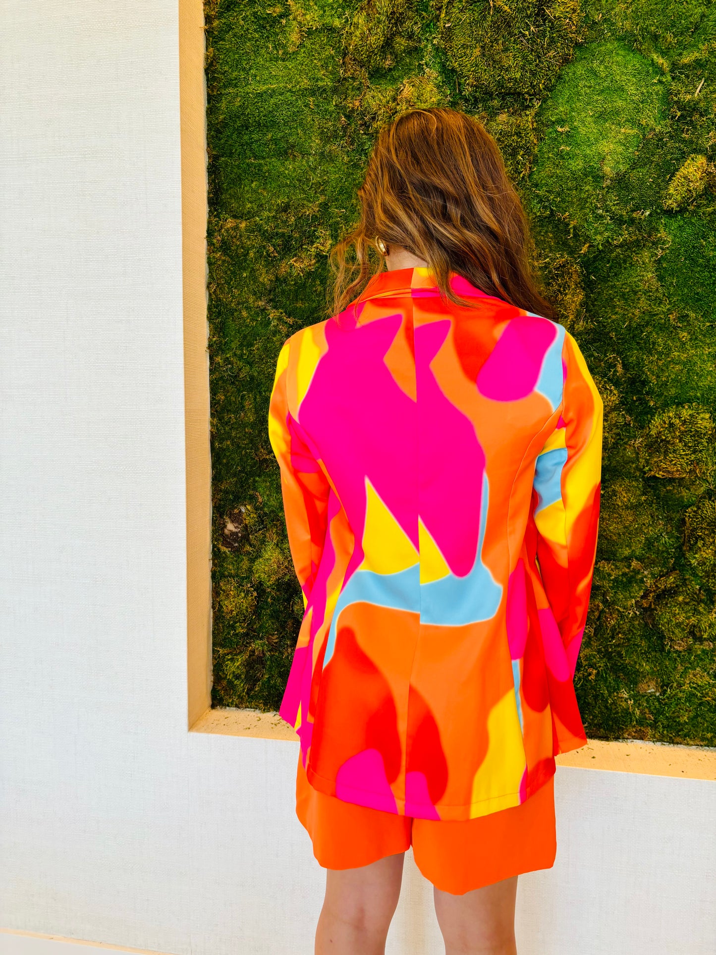 Cecilia orange, yellow and light blue jacket