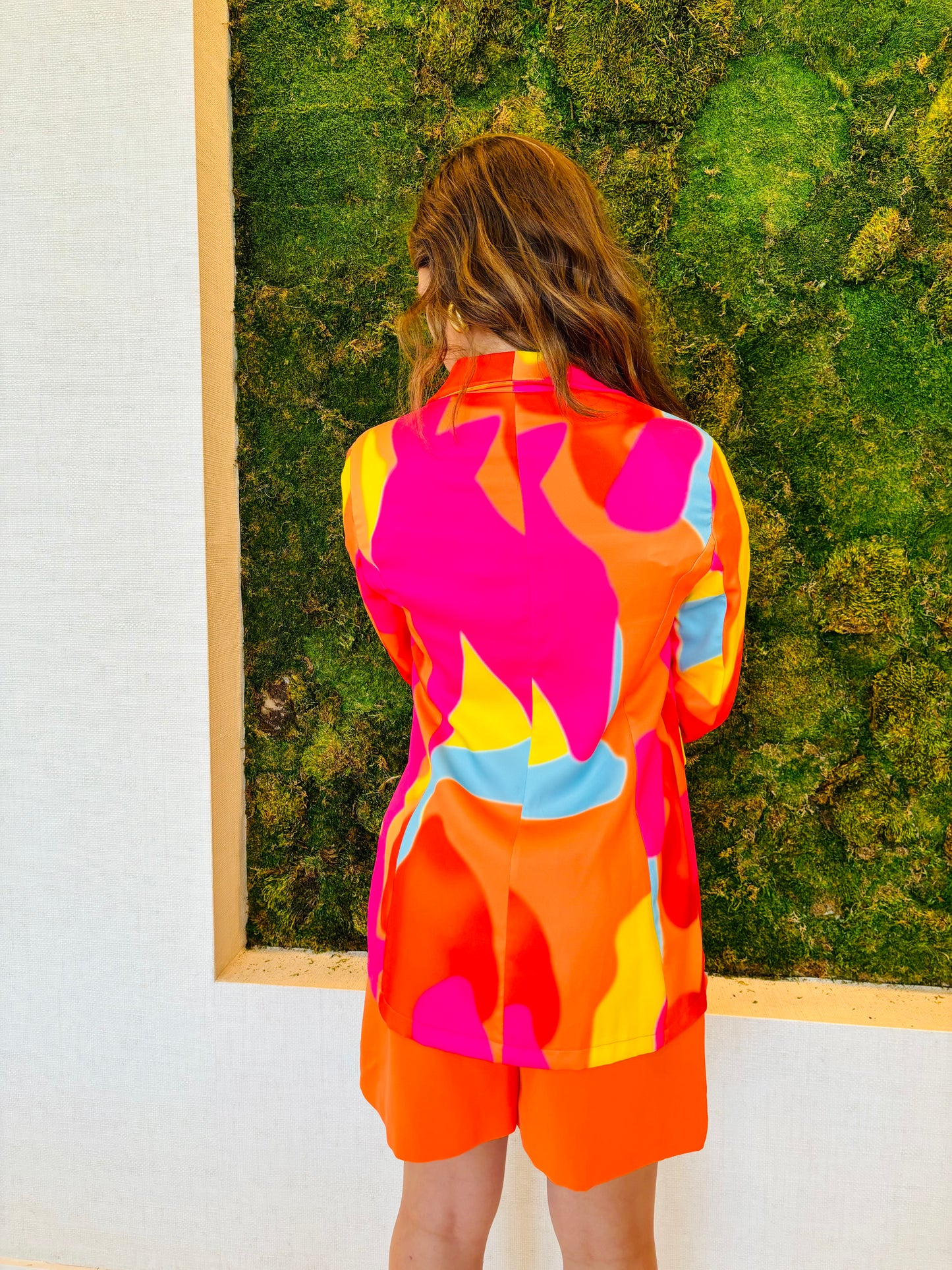 Cecilia orange, yellow and light blue jacket