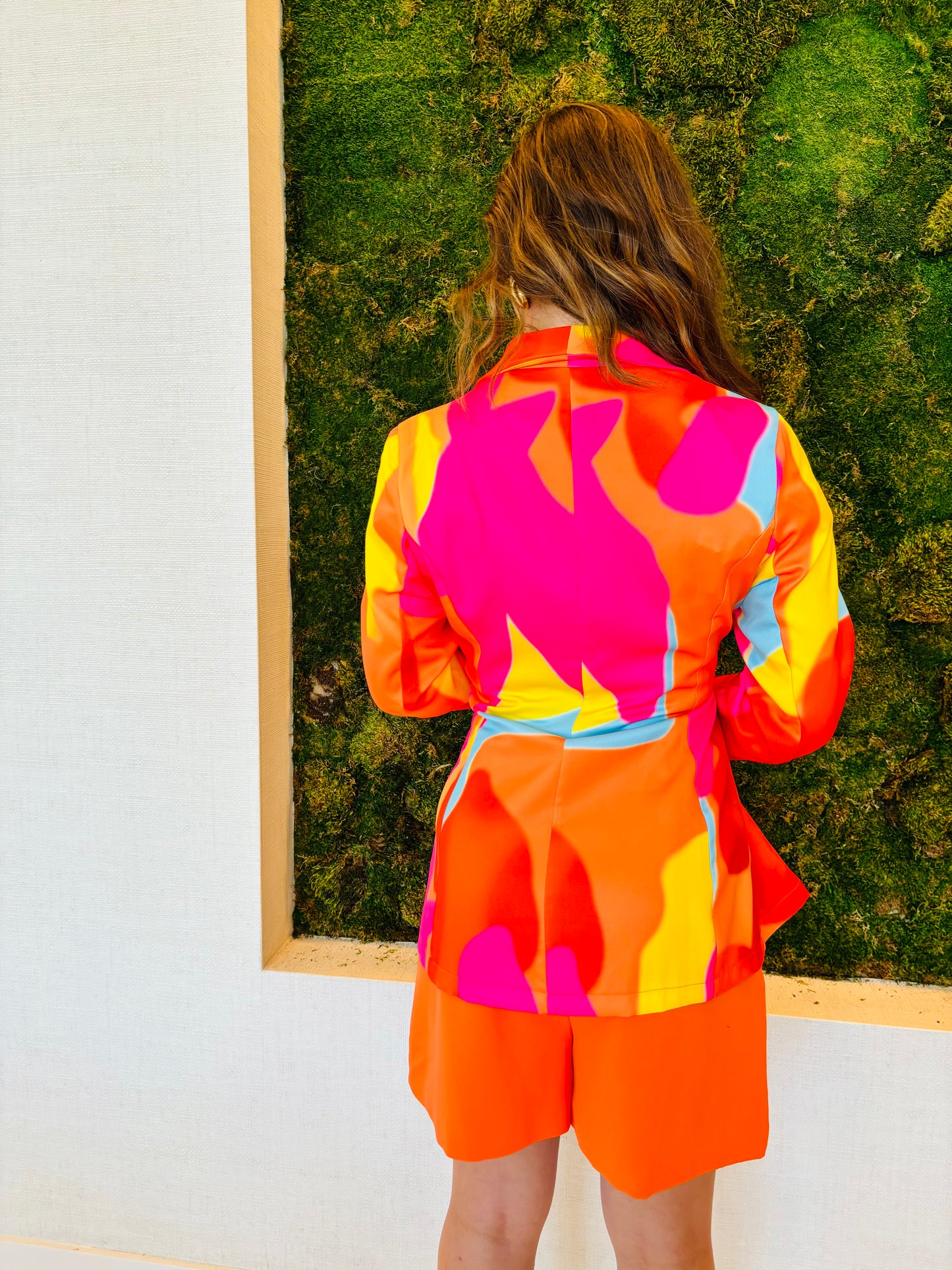 Cecilia orange, yellow and light blue jacket