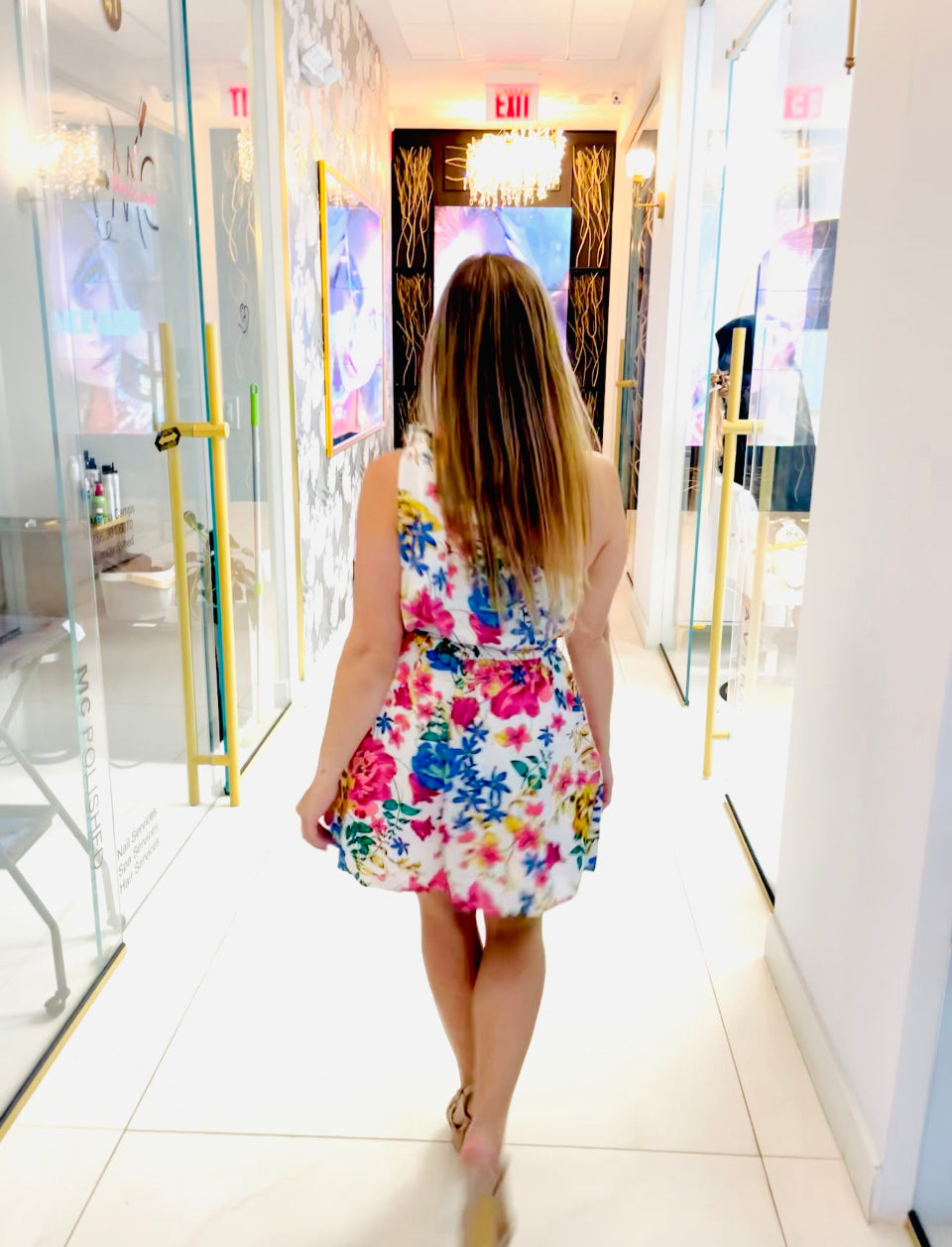 Dalia one shoulder floral romper