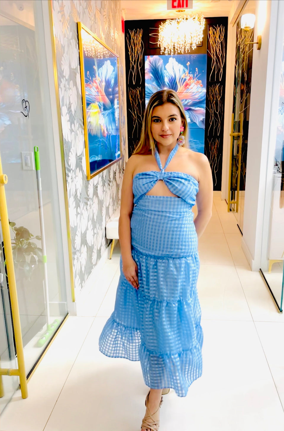 Kylie Blue cutout midi dress