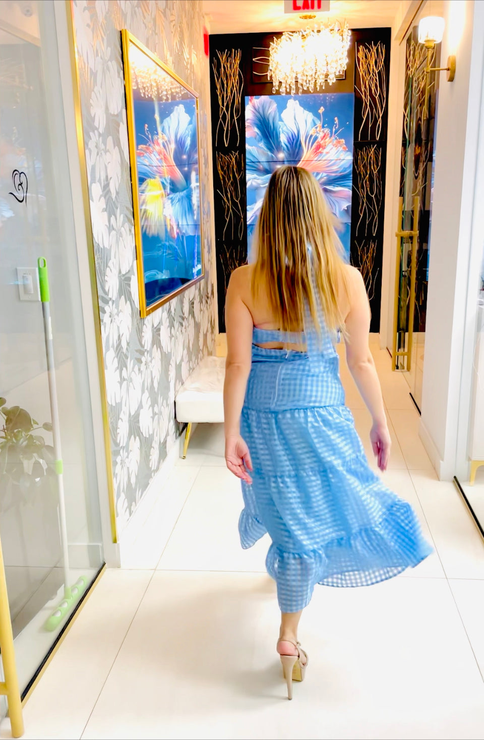 Kylie Blue cutout midi dress