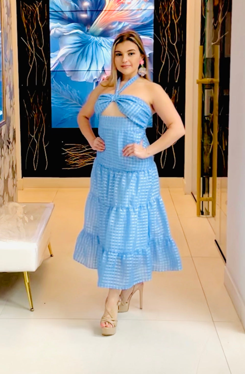 Kylie Blue cutout midi dress