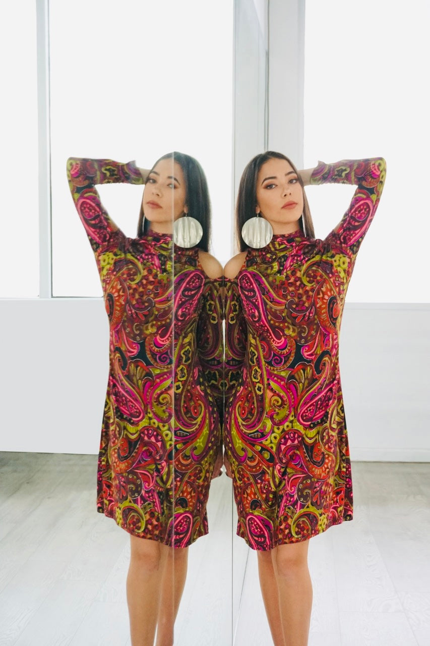 MIrelle open shoulder knee length dress