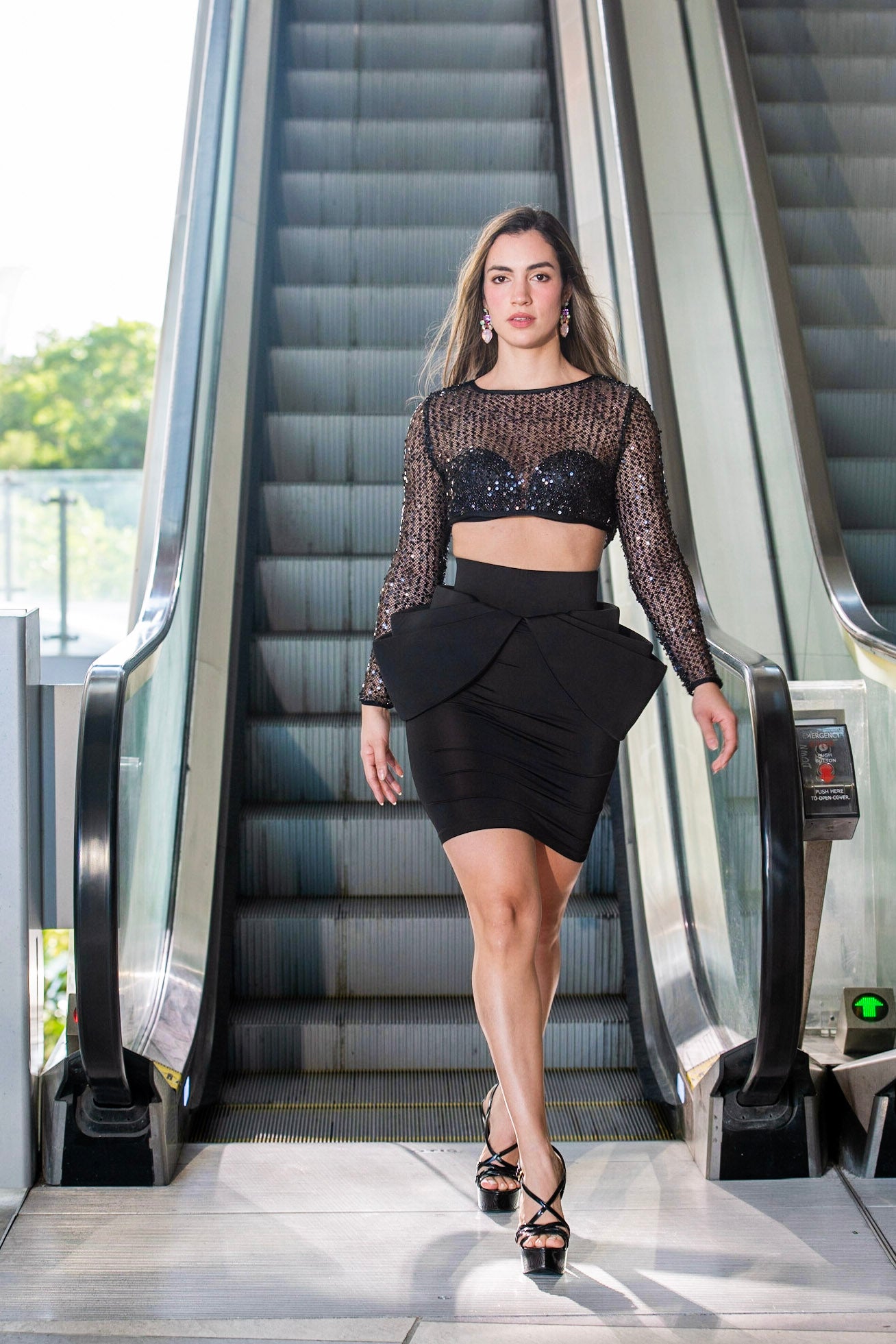 Morgan black structure skirt