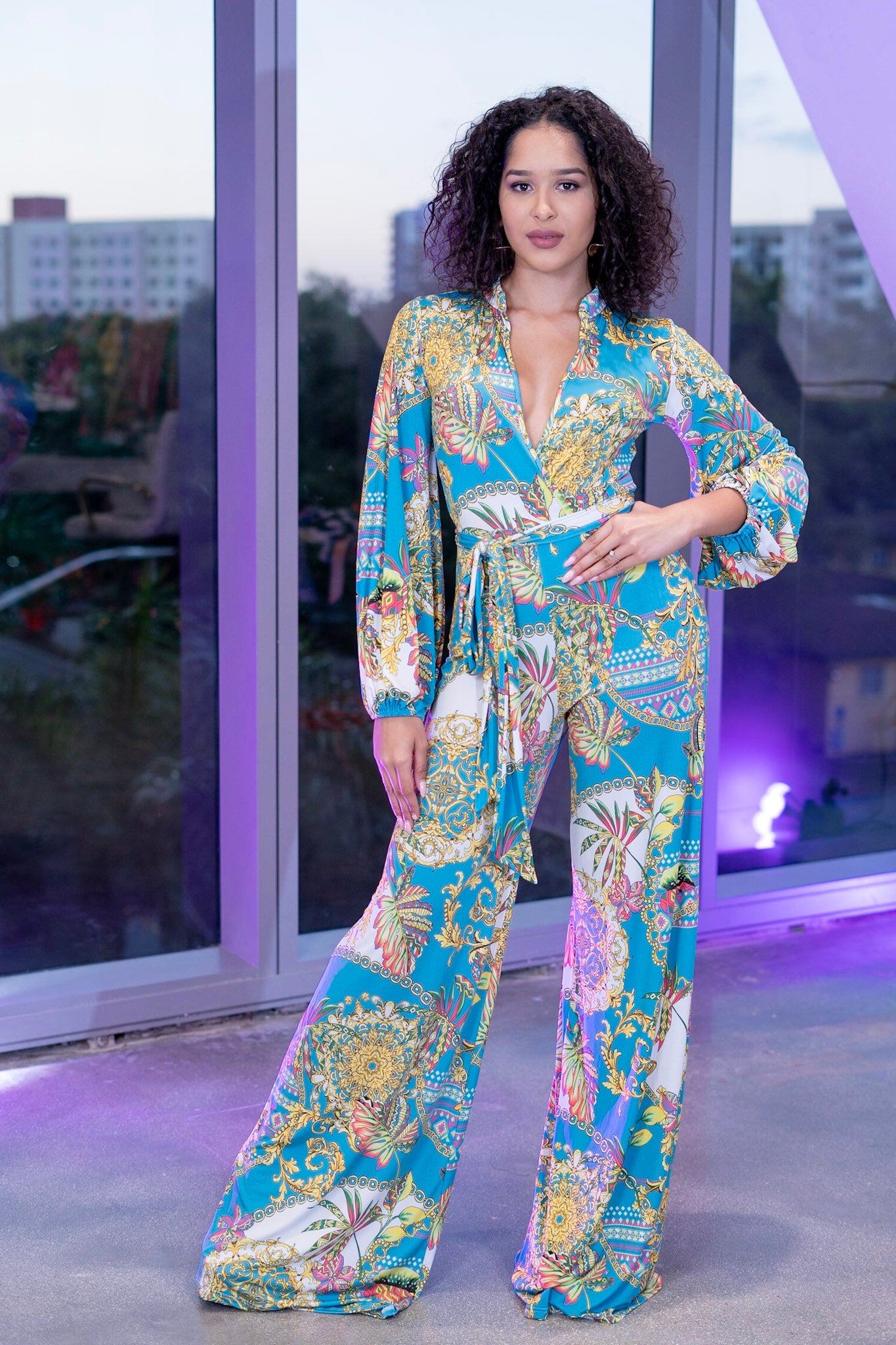 Leah Paisley print jumpsuit