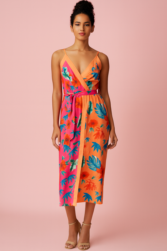 Ashley Maxi dress in tropical print