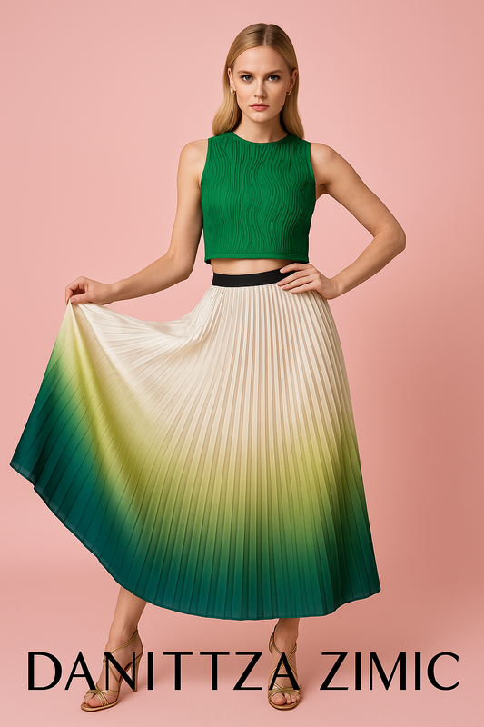 Genevieve Crop Top in Green