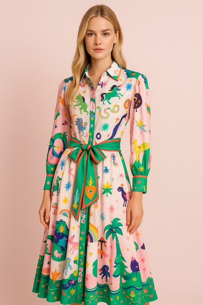 Jubilee green midi dress