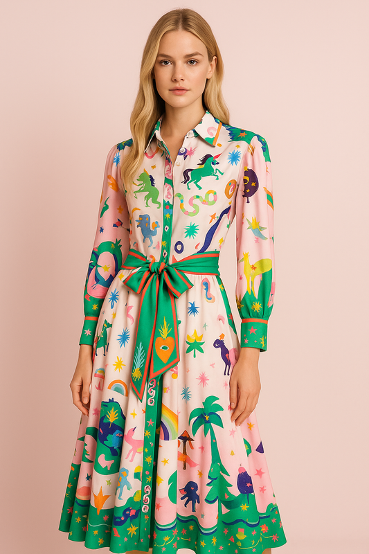 Jubilee green midi dress