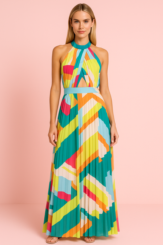 Melissa Teal pleased maxi dress